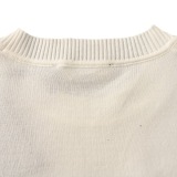 Fendi New Fashion Versatile Embroidery FF Knitted Short Sleeve