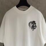 Chrome Hearts Classic Patchwork Embroidered Short Sleeve Couple Loose Casual T-shirt