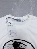 Burberry Classic Embroidered War Horse Logo T-shirt Couple Versatile Loose Short Sleeves