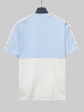 Louis Vuitton Fashion Embroidered Logo Splicing Short Sleeve Couple Casual Versatile T-shirt
