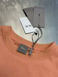 Dior Simple Embroidered Logo Short Sleeve Couple Casual Loose T-shirt