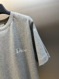 Dior Simple Embroidered Logo Short Sleeve Couple Casual Loose T-shirt