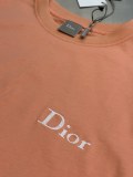 Dior Simple Embroidered Logo Short Sleeve Couple Casual Loose T-shirt