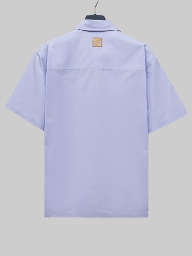 Louis Vuitton New Fashion Embroidered Logo Casual Versatile Short Sleeve Shirt