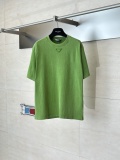 Prada Classic Patchwork Triangle Logo Short Sleeve Unisex Versatile Casual T-shirt