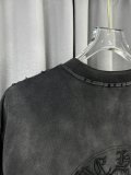 Chrome Hearts Retro Embroidered Washed Short Sleeves Unisex Casual Loose T-shirt