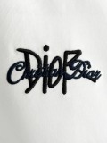 Dior Classic Embroidered Logo Round Neck T-shirt Couple Loose Casual Short Sleeve