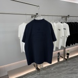 Prada 26SS Classic Embroidered Logo Short Sleeve Unisex Casual Loose T-shirt