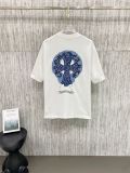 Chrome Hearts 26SS Fashion Sticky Cross Printed Short Sleeve Unisex Casual Versatile T-shirt