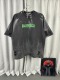 Balenciaga Retro Tape Logo Printed Short Sleeve Unisex Casual Loose Washed T-shirt