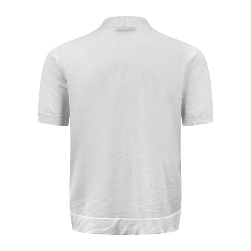 Prada Fashion Logo Jacquard Half High Neck Short Sleeve Knitted Shirt