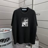 Off White 26SS Personalized Logo Religious Printed Wash Short Sleeve Unisex Casual Versatile T-shirt