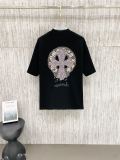 Chrome Hearts 26SS Fashion Sticky Cross Printed Short Sleeve Unisex Casual Versatile T-shirt