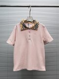 Burberry Women's Classic Embroidered War Horse Checkered Collar Polo Shirt