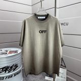 Off White 26SS Fashion Logo Printed Wash Short Sleeve Unisex Casual Versatile T-shirt