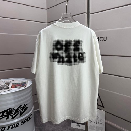 Off White 26SS Fashion Logo Printed Wash Short Sleeve Unisex Casual Versatile T-shirt
