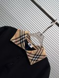 Burberry Women's Classic Embroidered War Horse Checkered Collar Polo Shirt