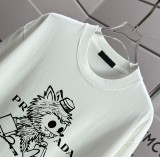 Prada 26SS Fashion Printed Short Sleeve Unisex Casual Versatile T-shirt
