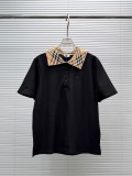 Burberry Women's Classic Embroidered War Horse Checkered Collar Polo Shirt