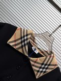 Burberry Women's Classic Embroidered War Horse Checkered Collar Polo Shirt