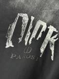Dior Retro Graffiti Logo Printed Washed Short Sleeve Unisex Casual Loose T-shirt