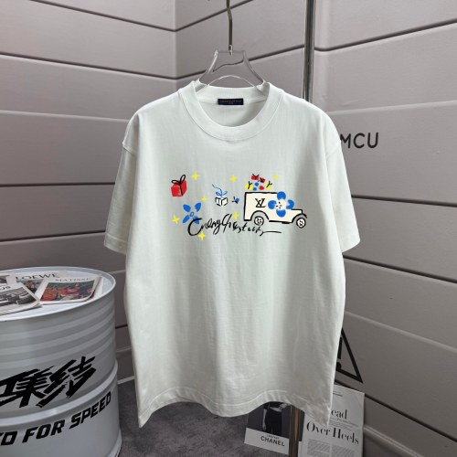 Louis Vuitton 26SS Personalized Logo Printed Short Sleeve Unisex Casual Versatile T-shirt