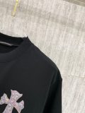 Chrome Hearts 26SS Fashion Sticky Cross Printed Short Sleeve Unisex Casual Versatile T-shirt