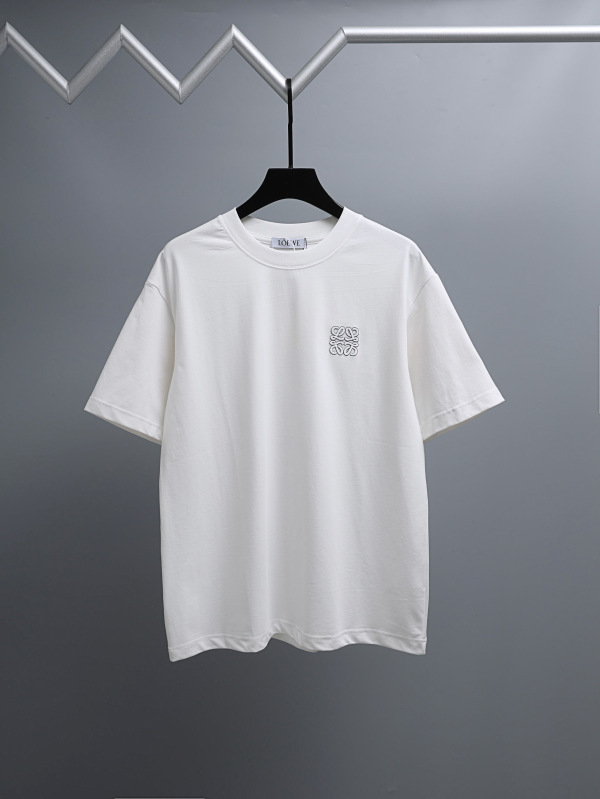 Loewe 26SS Classic Embroidered Logo Short Sleeve Unisex Casual Loose T-shirt