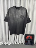 Chrome Hearts Retro Embroidered Washed Short Sleeves Unisex Casual Loose T-shirt