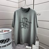 Prada 26SS Fashion Printed Short Sleeve Unisex Casual Versatile T-shirt