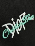 Dior Classic Embroidered Logo Round Neck T-shirt Couple Loose Casual Short Sleeve