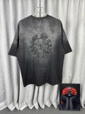 Chrome Hearts Retro Embroidered Washed Short Sleeves Unisex Casual Loose T-shirt