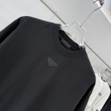 Prada 26SS Classic Embroidered Logo Short Sleeve Unisex Casual Loose T-shirt