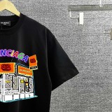 Balenciaga 26SS Fashion Printed Short Sleeve Unisex Casual Versatile T-shirt