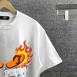 Fendi 26SS Personalized Slippers Logo Printed Short Sleeves Unisex Casual Versatile T-shirt