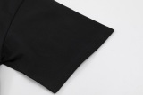 Prada Fashion Patch Embroidered T-shirt Unisex Loose Casual Short Sleeve