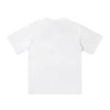 Prada Classic Triangle Logo Striped T-shirt Unisex Loose Casual Short Sleeve