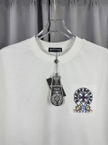 Chrome Hearts Fashion Embroidered Horseshoe Cross Short Sleeve Unisex Casual Versatile T-shirt