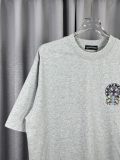 Chrome Hearts Fashion Embroidered Horseshoe Cross Short Sleeve Unisex Casual Versatile T-shirt