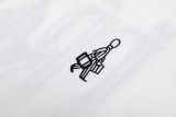 Prada Fashion Patch Embroidered T-shirt Unisex Loose Casual Short Sleeve
