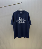 Dior Classic Letter Logo Printed T-shirt Unisex Loose Casual Short Sleeve