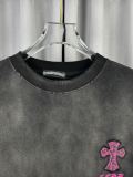 Chrome Hearts 26SS Retro Patchwork Embroidered Short Sleeve Unisex Casual Washed T-shirt