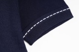 Fendi Couple Classic Logo Jacquard Round Neck Short Sleeve Knitted Polo Shirt