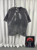 Balenciaga Retro Personalized Logo Printed Short Sleeve Unisex Casual Loose Washed T-shirt