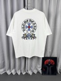 Chrome Hearts Fashion Embroidered Horseshoe Cross Short Sleeve Unisex Casual Versatile T-shirt