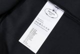 Prada Classic Triangle Logo Striped T-shirt Unisex Loose Casual Short Sleeve