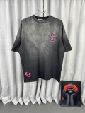 Chrome Hearts 26SS Retro Patchwork Embroidered Short Sleeve Unisex Casual Washed T-shirt
