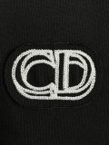 Dior Fashion Embroidered Logo T-shirt Unisex Loose Casual Short Sleeve