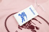 Burberry Classic Embroidered Hemp Rope War Horse Short Sleeve Women's Casual Versatile Round Neck T-shirt