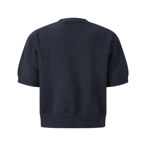 Prada Women's Classic Embroidered Logo Short Knitted Shirt